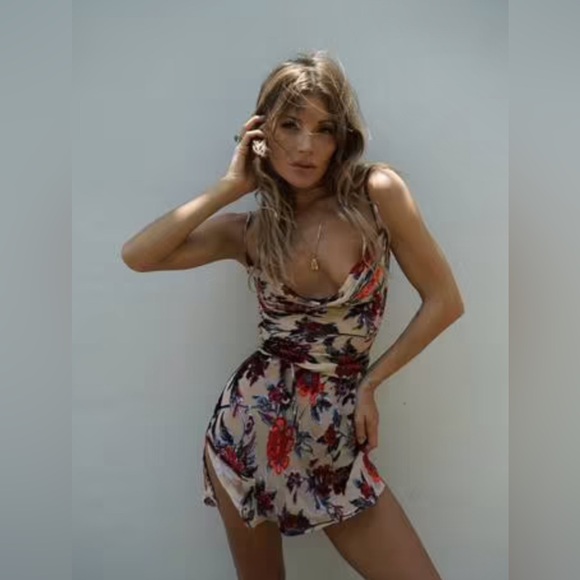 RAT & BOA The Ceretti Velvet Floral Silk Dress - Size S - NWoT! - Picture 3 of 7